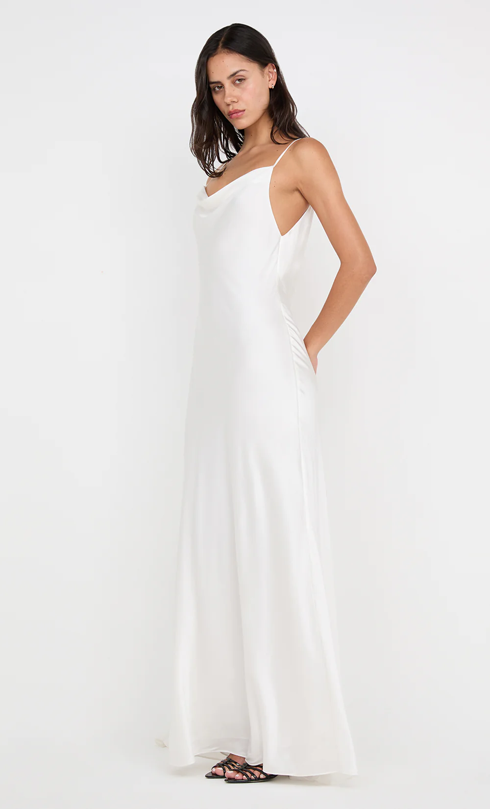 BENNET COWL GOWN - WHITE - Image 5