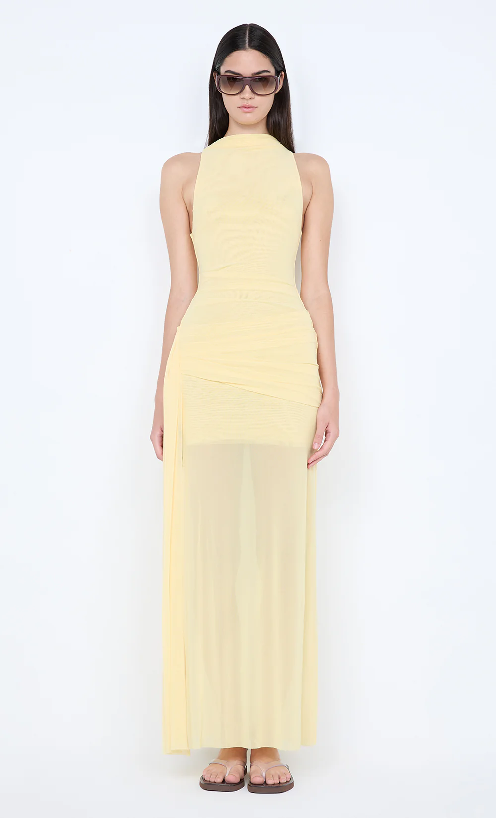 BLAINE DRAPE MAXI DRESS - BUTTER