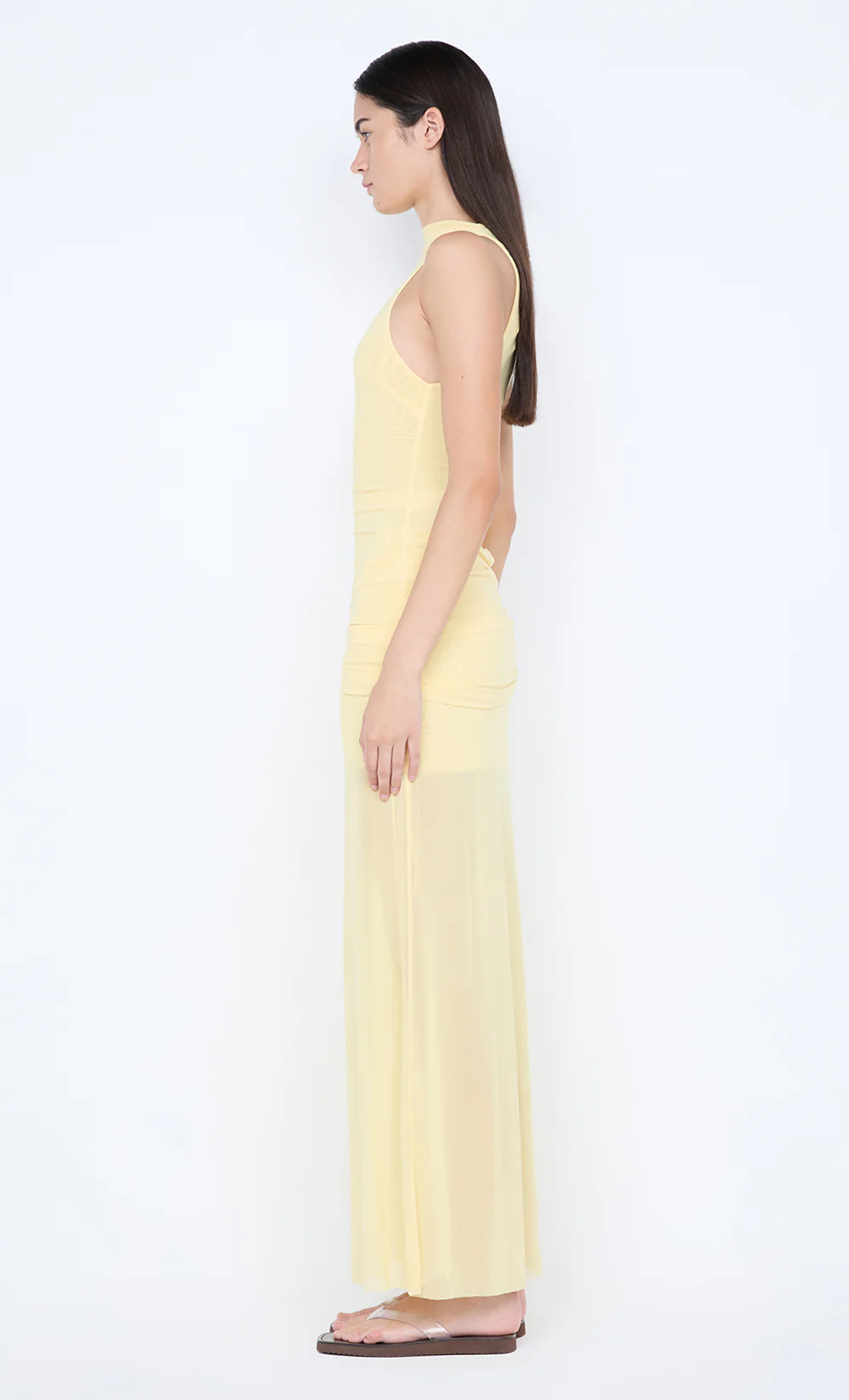 BLAINE DRAPE MAXI DRESS - BUTTER - Image 5