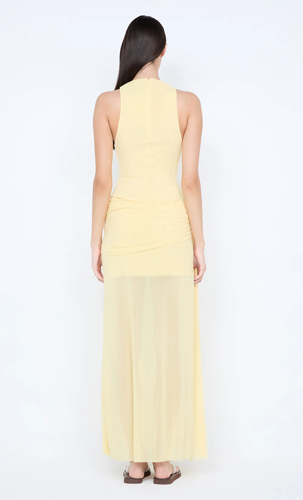 BLAINE DRAPE MAXI DRESS - BUTTER - Image 6