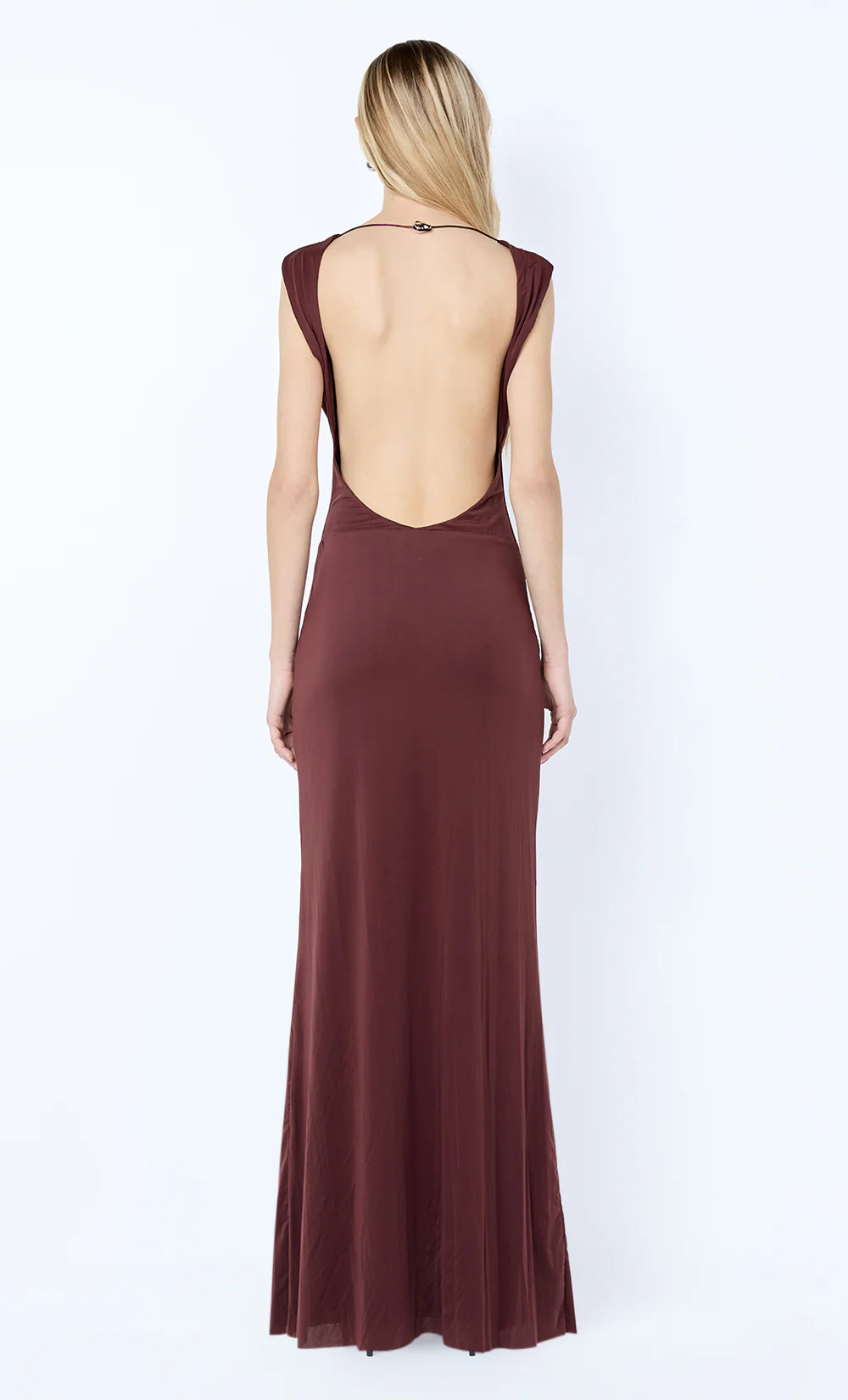 BRIGITTE COWL NECK MAXI DRESS - BLACKBERRY - Image 3