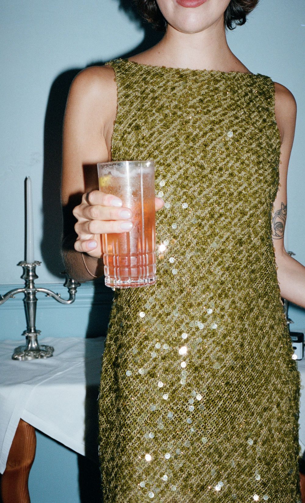 CABINE BOATNECK MINI DRESS - MOSS - Image 2