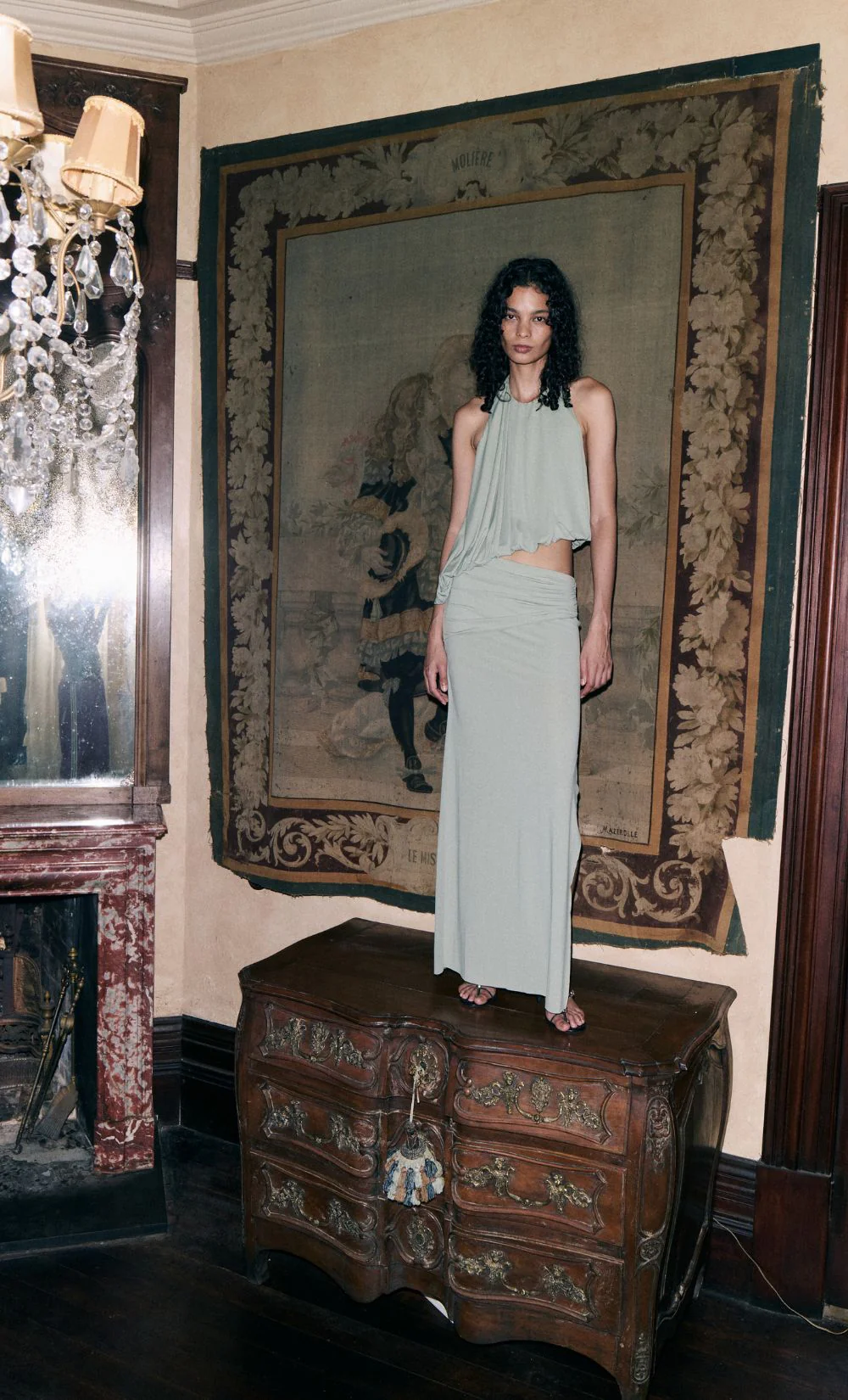CADENCE RACER MAXI DRESS - PISTACHIO - Image 2