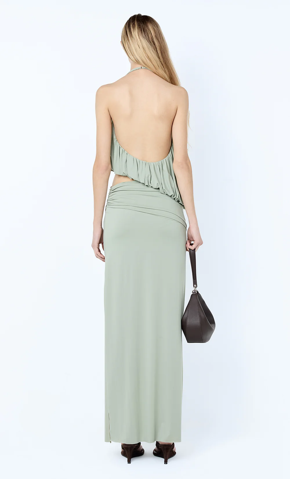 CADENCE RACER MAXI DRESS - PISTACHIO - Image 3