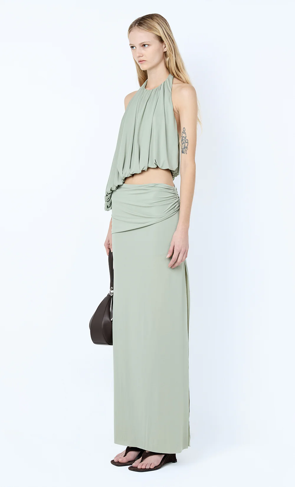 CADENCE RACER MAXI DRESS - PISTACHIO - Image 4