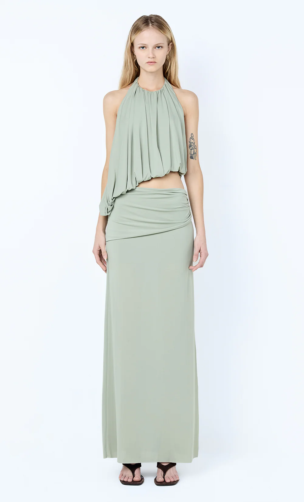 CADENCE RACER MAXI DRESS - PISTACHIO - Image 6