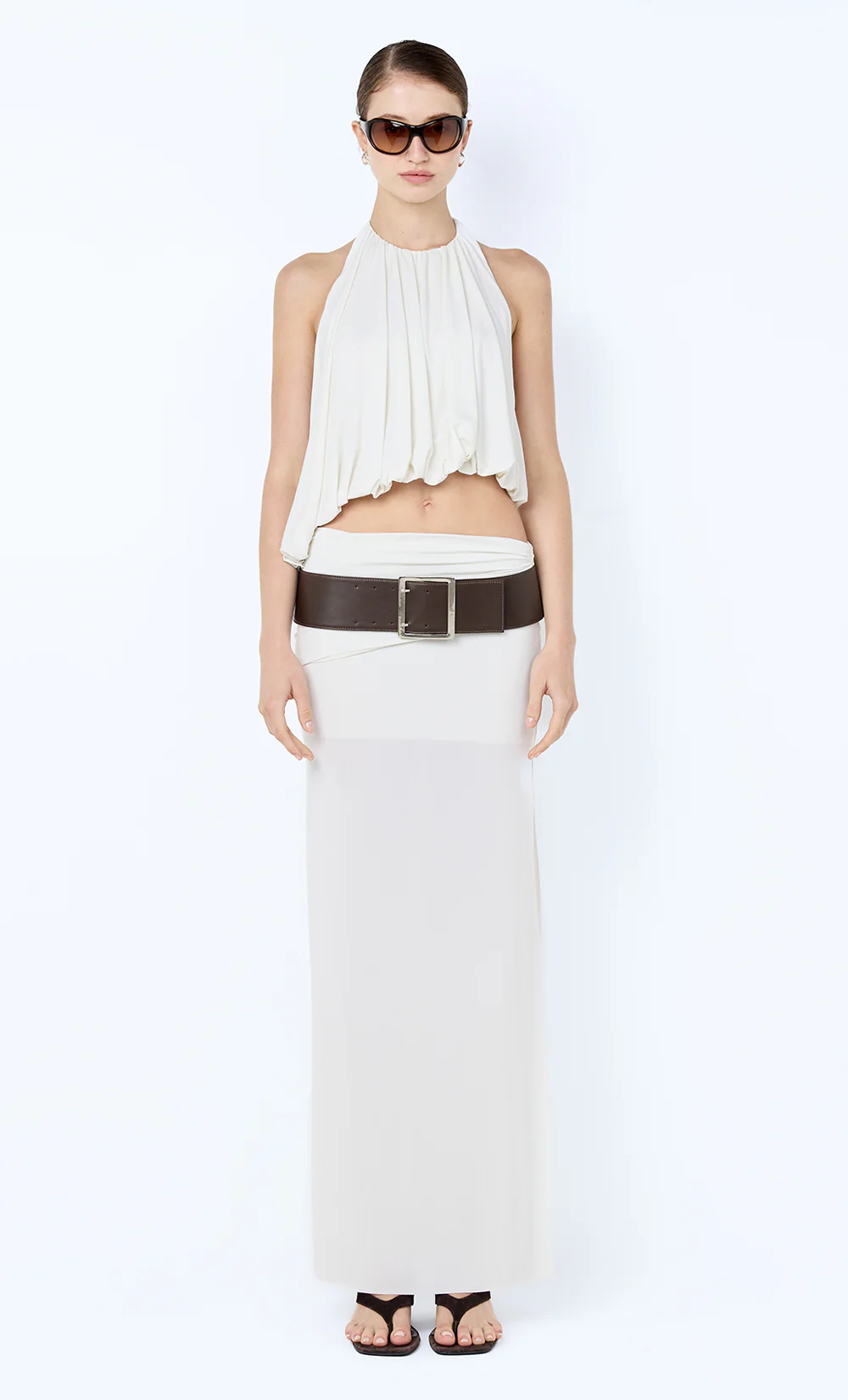 CADENCE RACER MAXI DRESS - SNOW