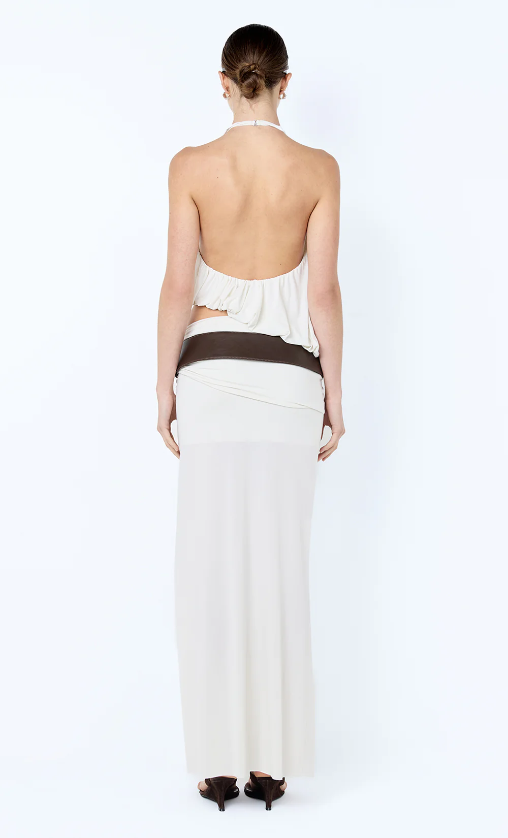 CADENCE RACER MAXI DRESS - SNOW - Image 4