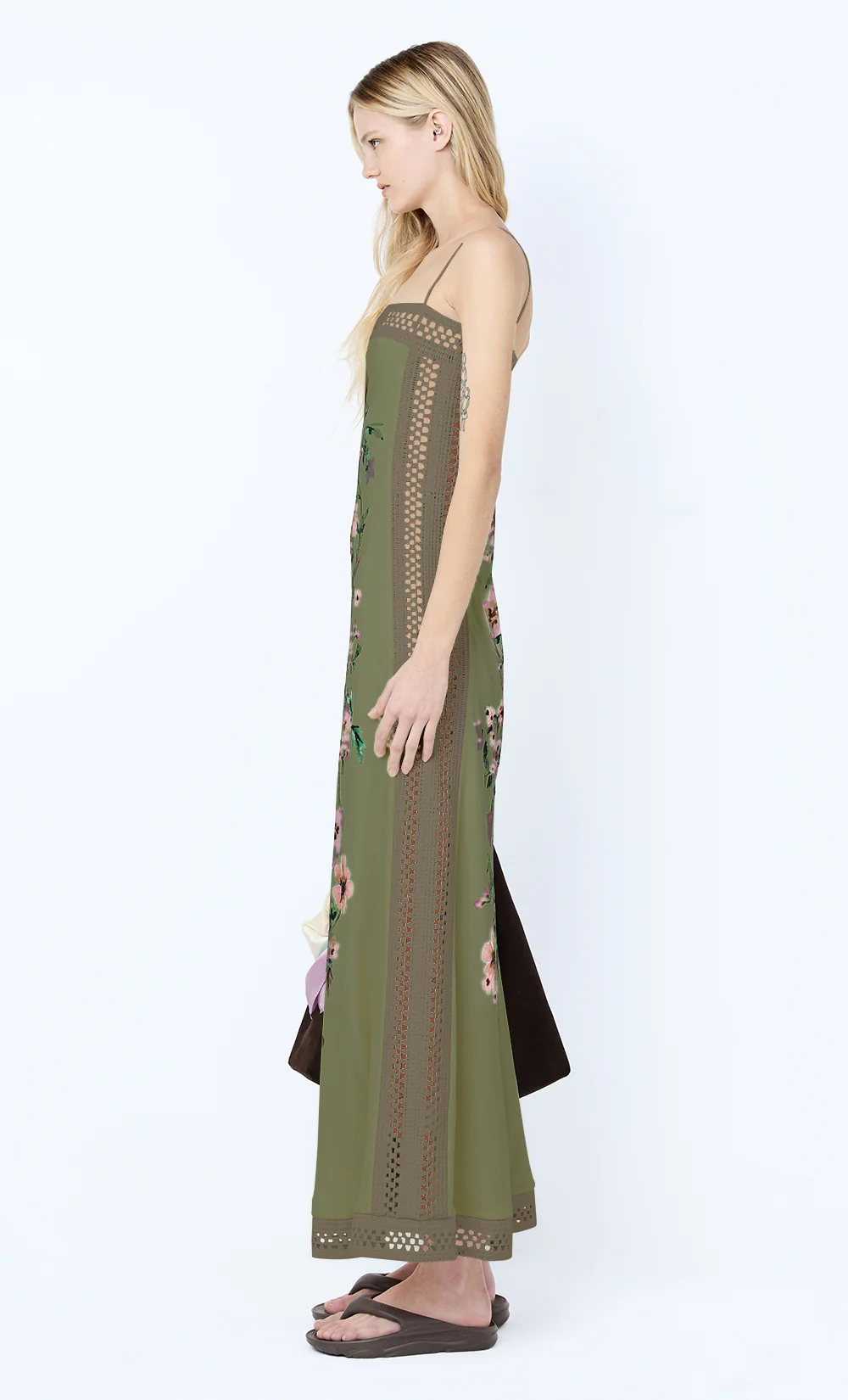 CAMELIA MAXI DRESS - OLIVE GARDENIA FLORAL - Image 3