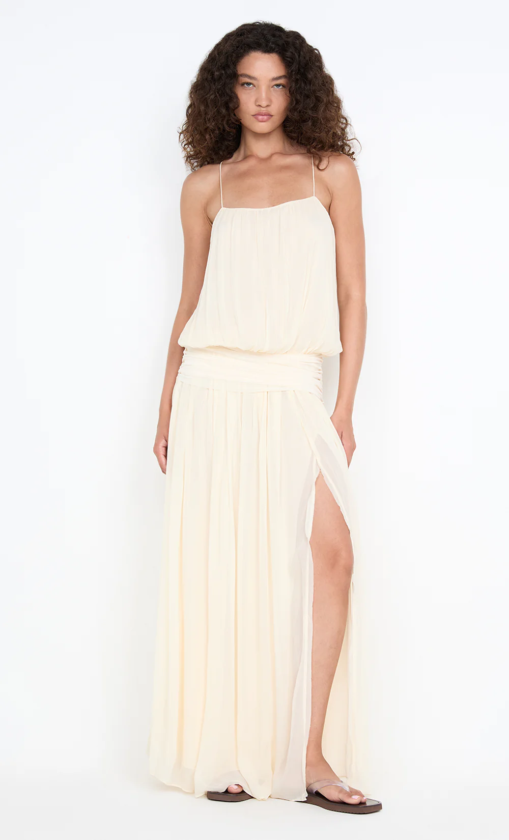CAMILLE BLOUSON DRESS - BUTTERCREAM - Image 2
