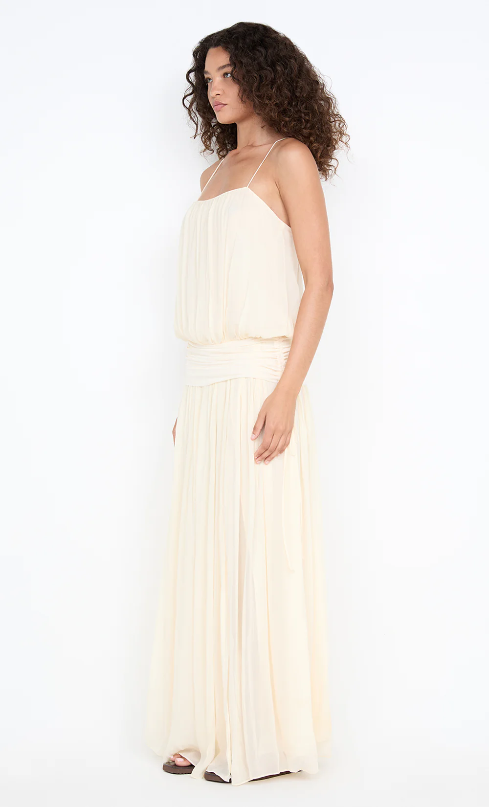 CAMILLE BLOUSON DRESS - BUTTERCREAM - Image 3