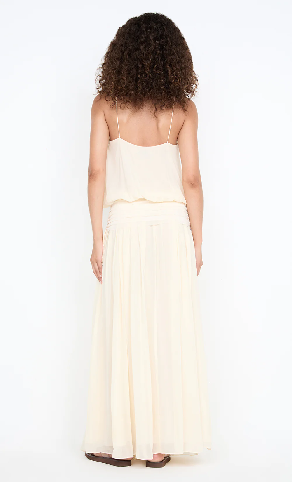 CAMILLE BLOUSON DRESS - BUTTERCREAM - Image 4
