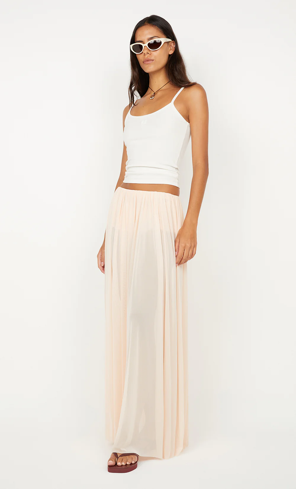 CAMILLE MAXI SKIRT - PEACH - Image 5