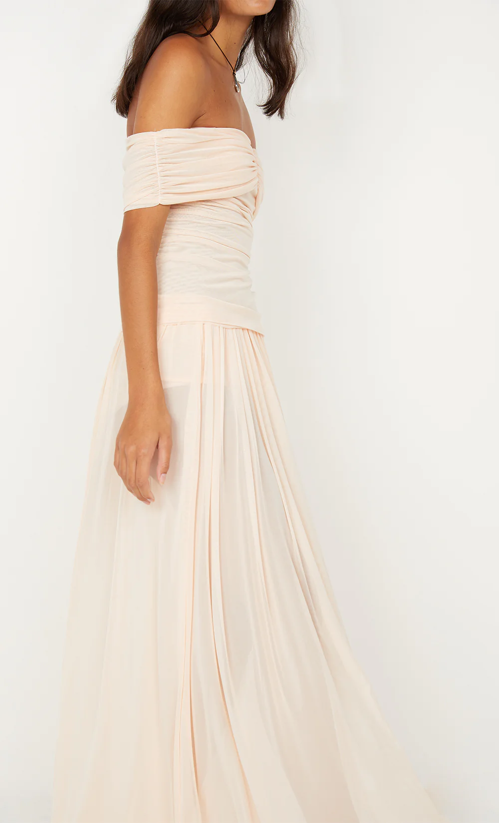 CAMILLE OFFSHOULDER TOP - PEACH - Image 4