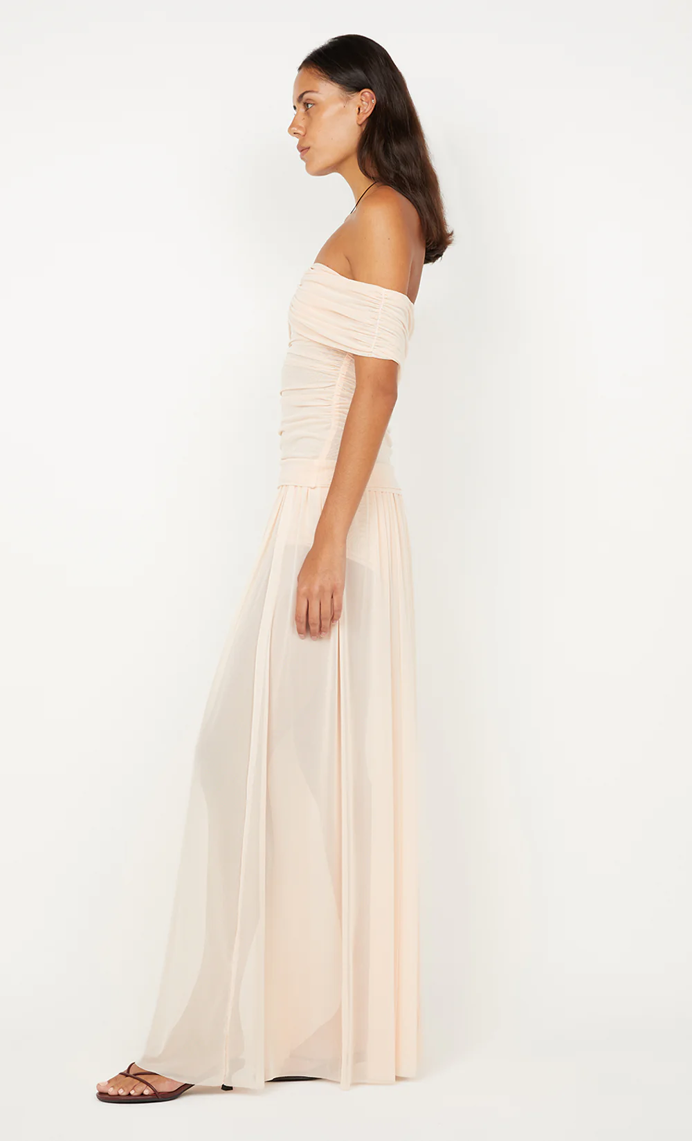 CAMILLE OFFSHOULDER TOP - PEACH - Image 6