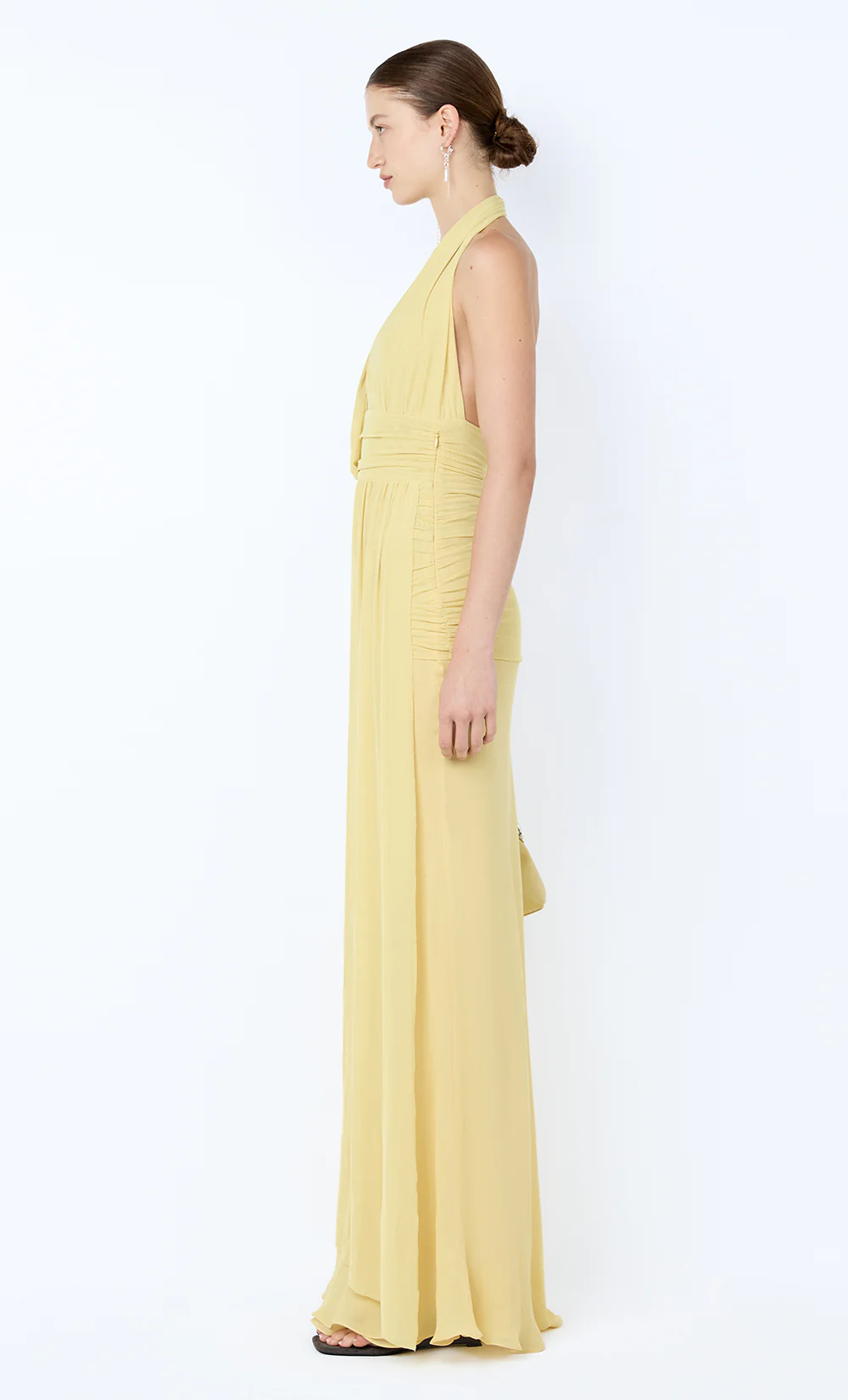 CASSIS DRAPE MAXI DRESS - CITRON - Image 4
