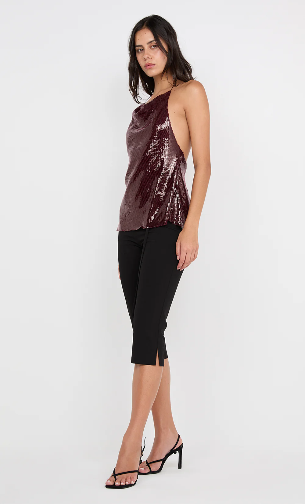 CELESTIA COWL TOP - PLUM - Image 5