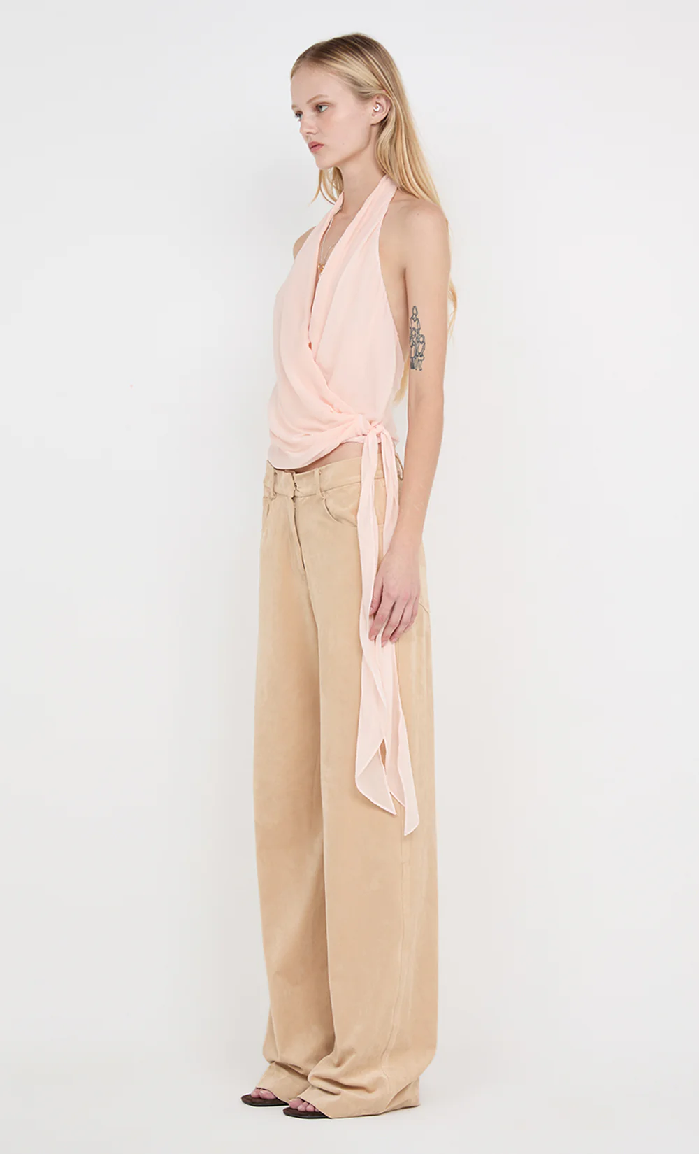 CELYSE HALTER TOP - PEACH - Image 3