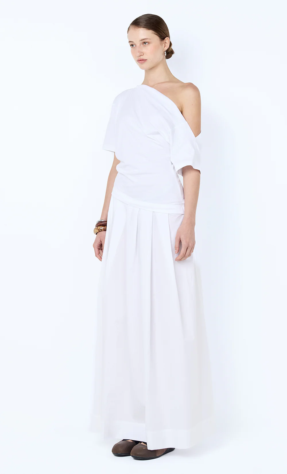 CHANTAL OFFSHOULDER MAXI DRESS - WHITE - Image 3