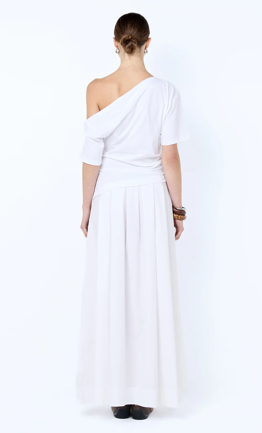 CHANTAL OFFSHOULDER MAXI DRESS - WHITE - Image 4