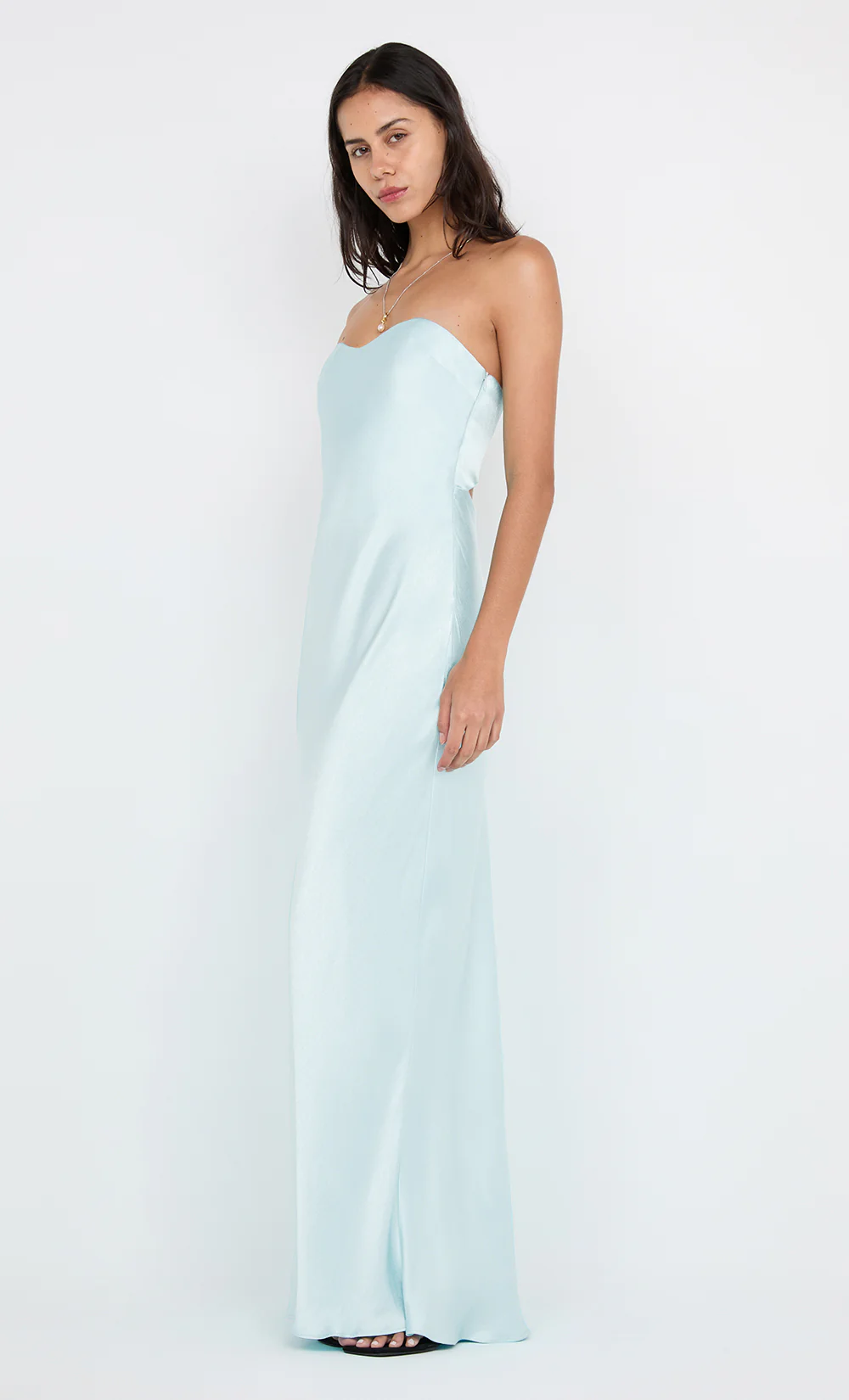 CINDER STRAPLESS MAXI DRESS - ARCTIC BLUE - Image 4