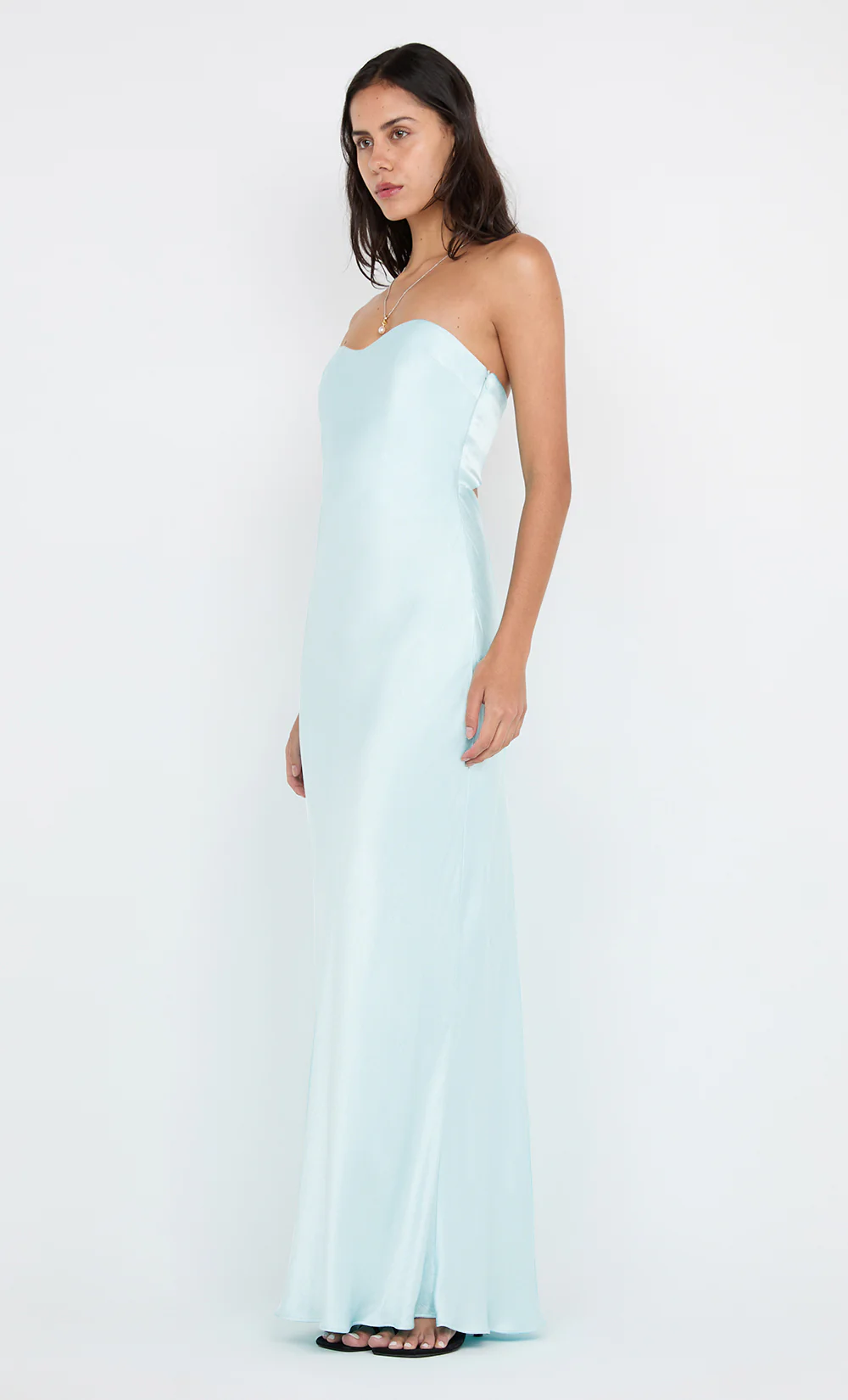 CINDER STRAPLESS MAXI DRESS - ARCTIC BLUE - Image 5
