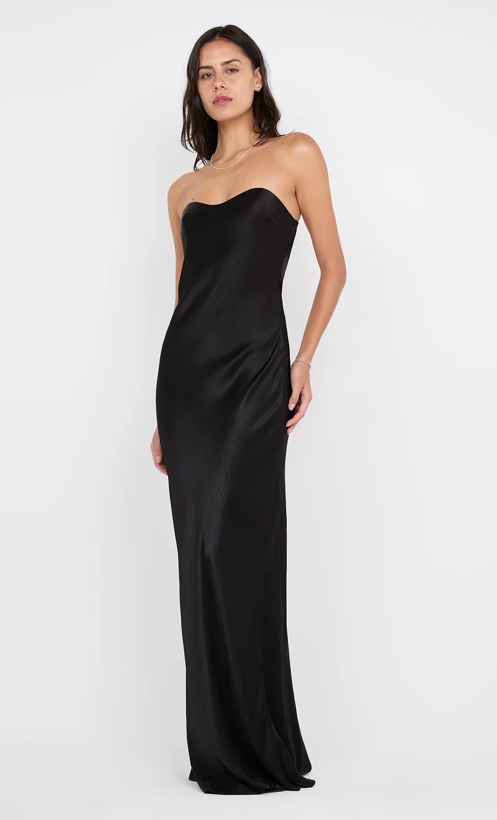 CINDER STRAPLESS MAXI DRESS - BLACK - Image 4