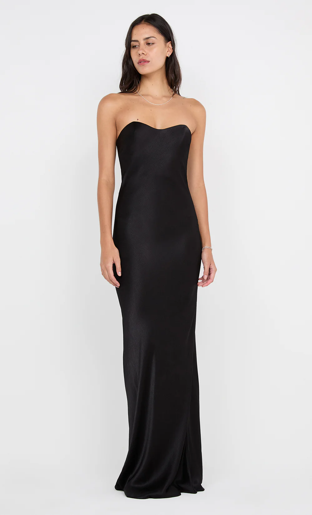 CINDER STRAPLESS MAXI DRESS - BLACK - Image 5