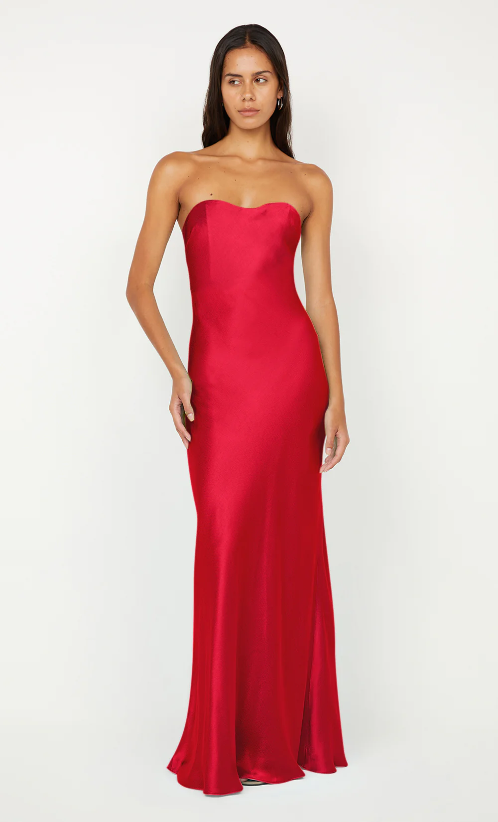 CINDER STRAPLESS MAXI DRESS - STRAWBERRY - Image 4