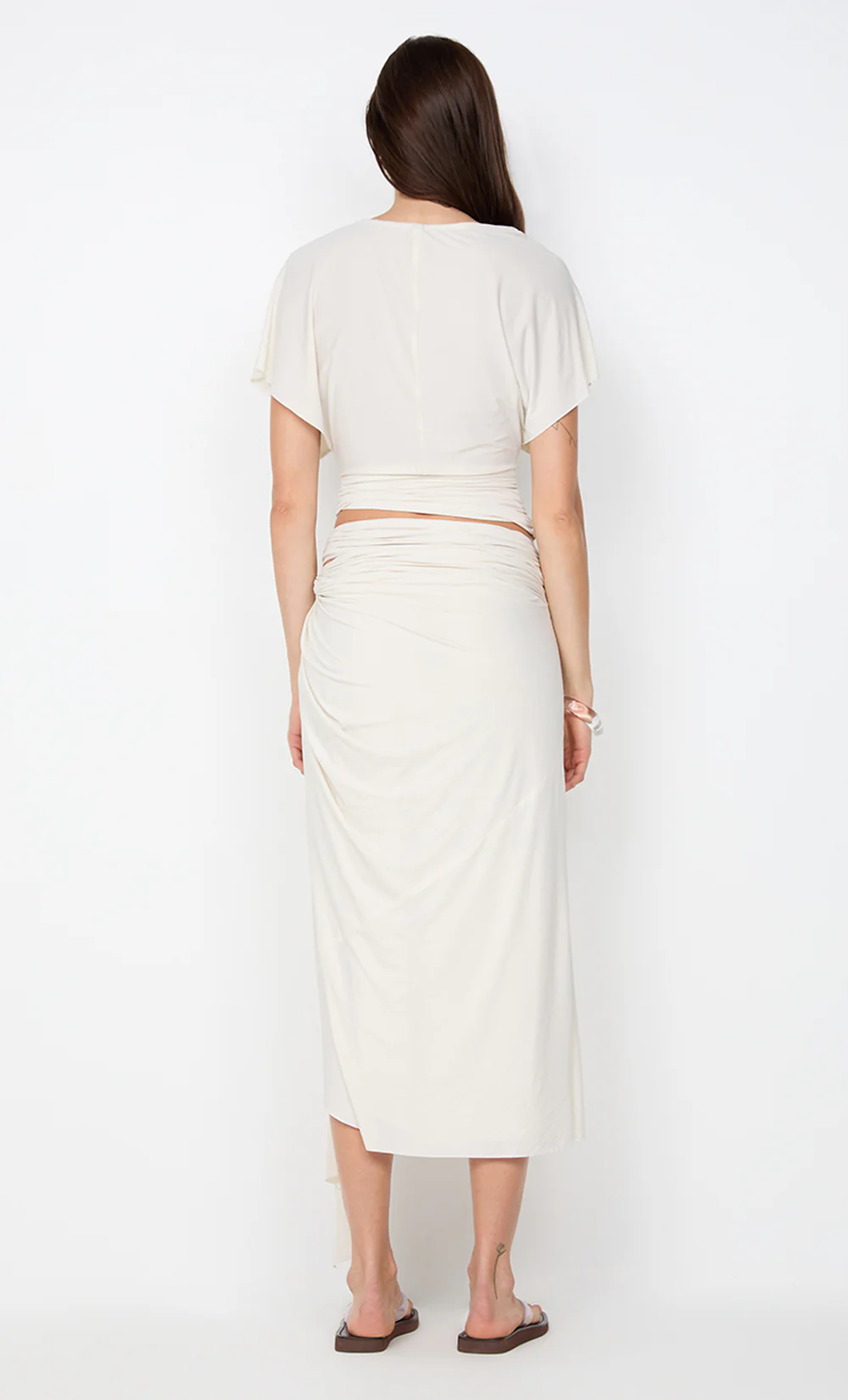 CLEMENTINE DRAPE SKIRT - VANILLA - Image 7