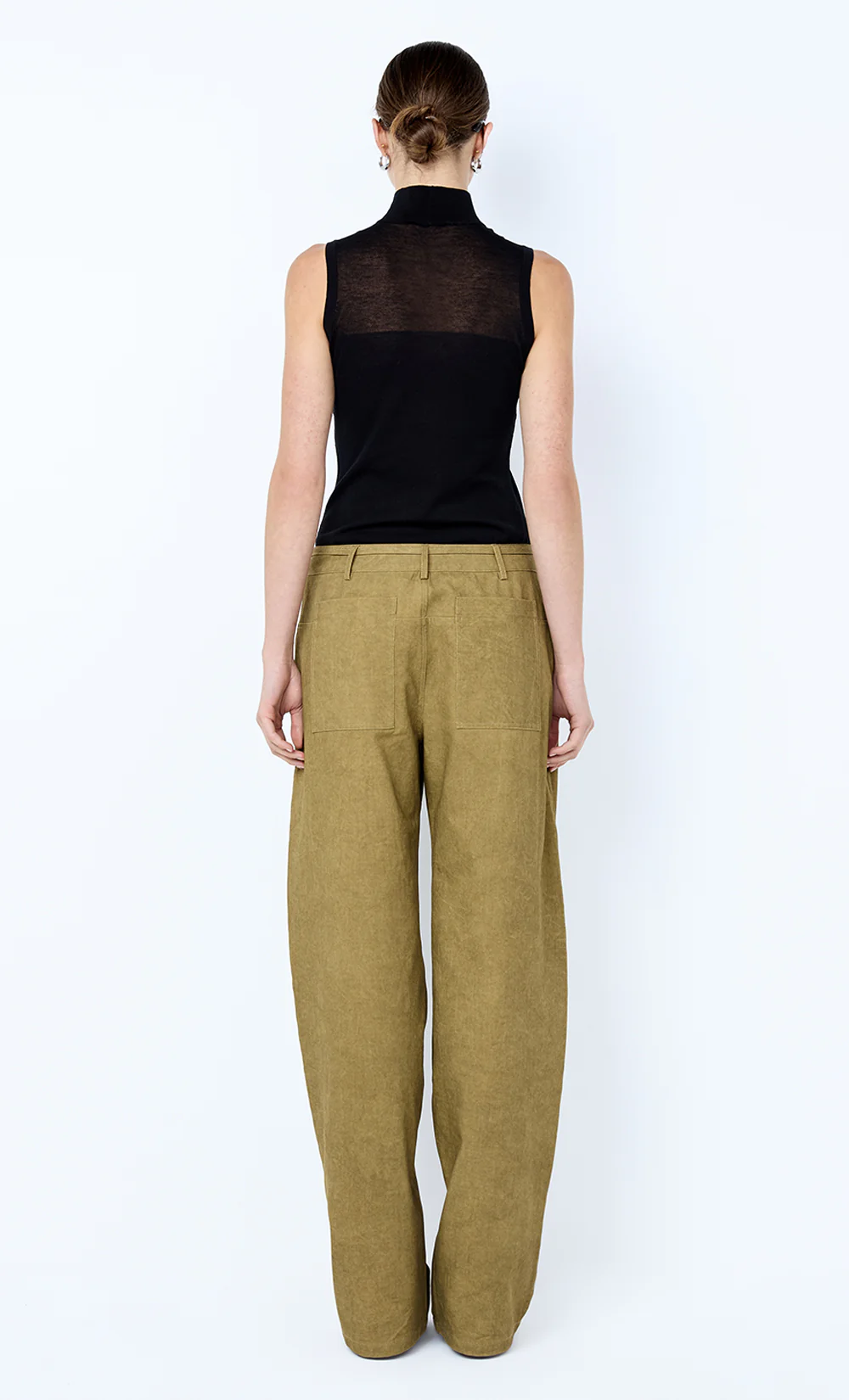 DAMIEN BARREL LEG PANT - MUSTARD - Image 5