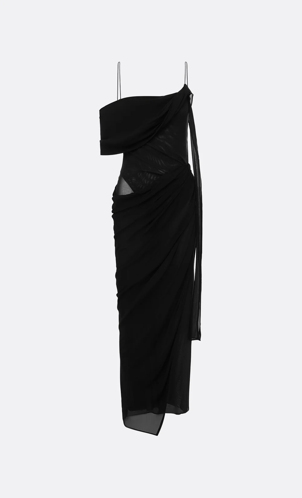 DANKA ASYM MAXI DRESS - BLACK - Image 8