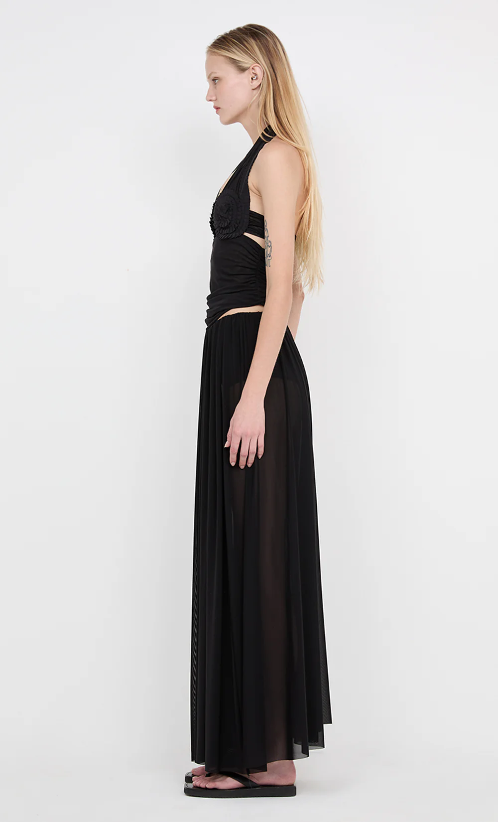 DANTE SPIRAL HALTER TOP - BLACK - Image 4