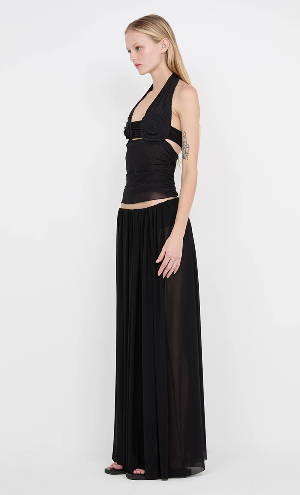 DANTE SPIRAL HALTER TOP - BLACK - Image 5