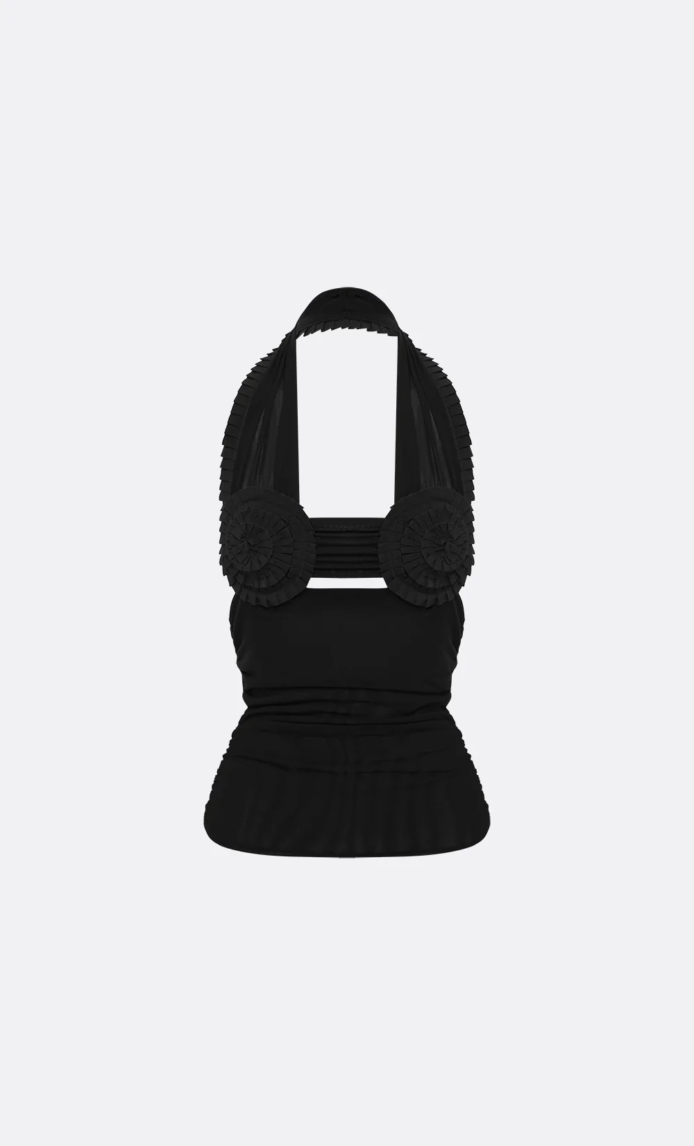 DANTE SPIRAL HALTER TOP - BLACK - Image 6