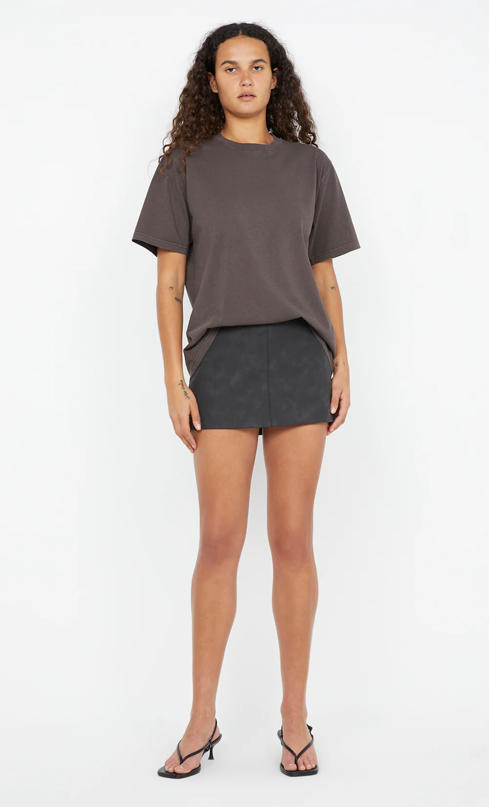DAVIE MINI SKIRT - WASHED BLACK - Image 2