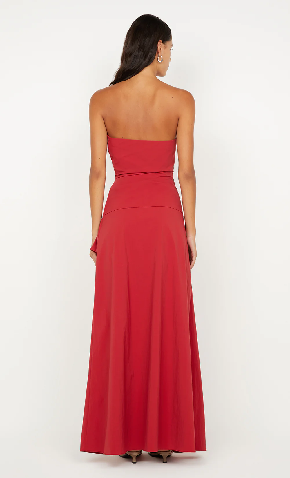 DANTE STRAPLESS MAXI DRESS - CHERRY - Image 5