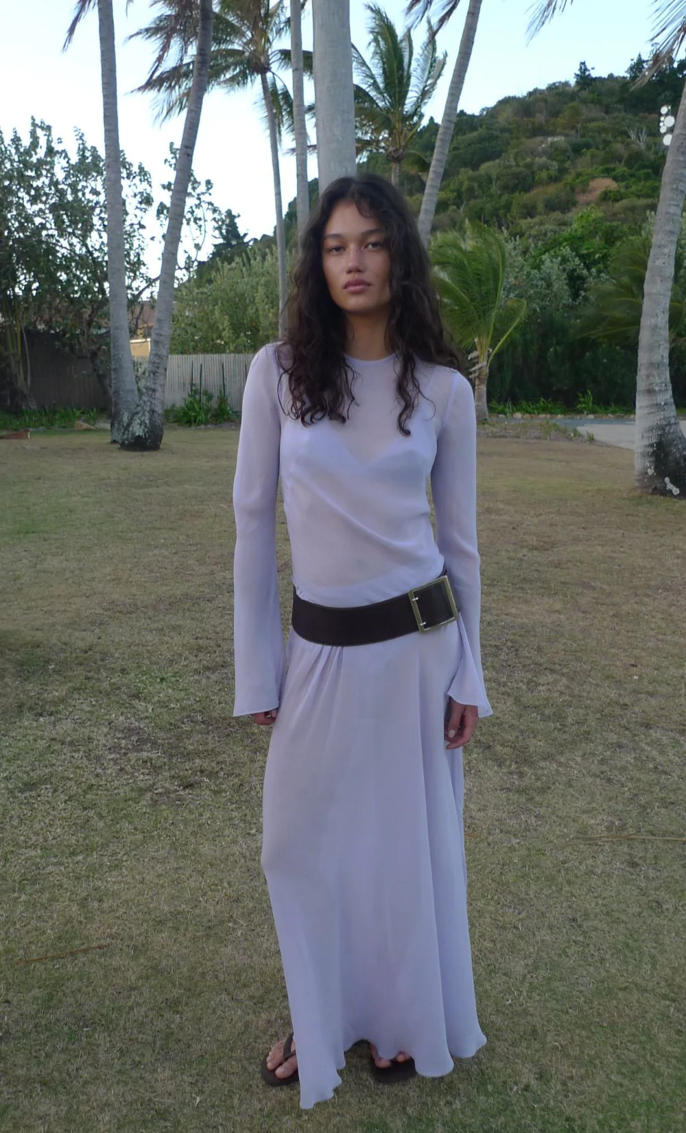 DELILAH LONG SLEEVE MAXI DRESS - WISTERIA - Image 4