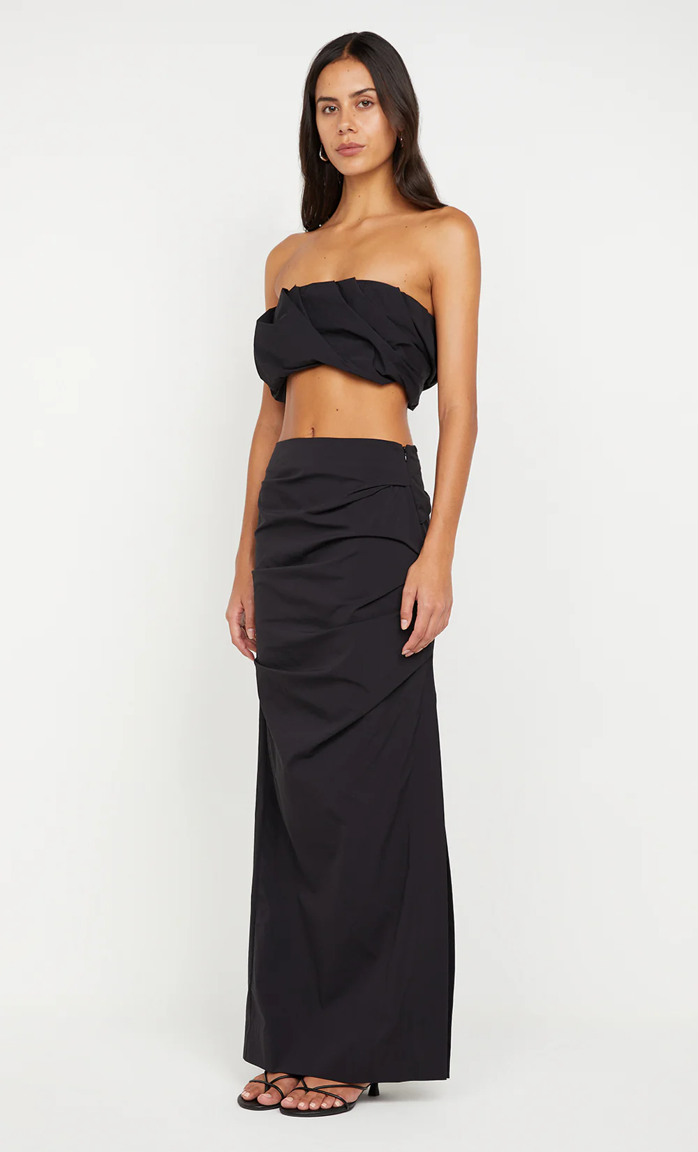 DOMENIC CROPPED BUBBLE TOP - BLACK - Image 3