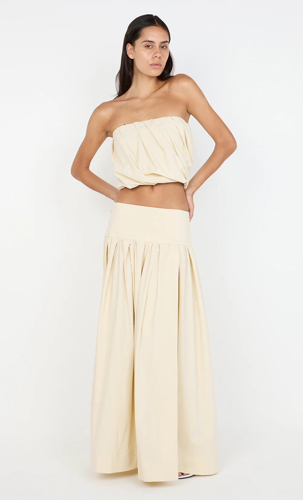DOMINIC STRAPLESS TOP - BUTTERCREAM - Image 2