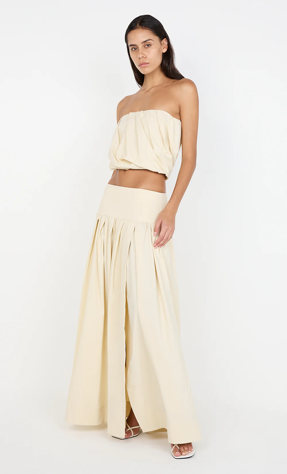 DOMINIC STRAPLESS TOP - BUTTERCREAM - Image 3