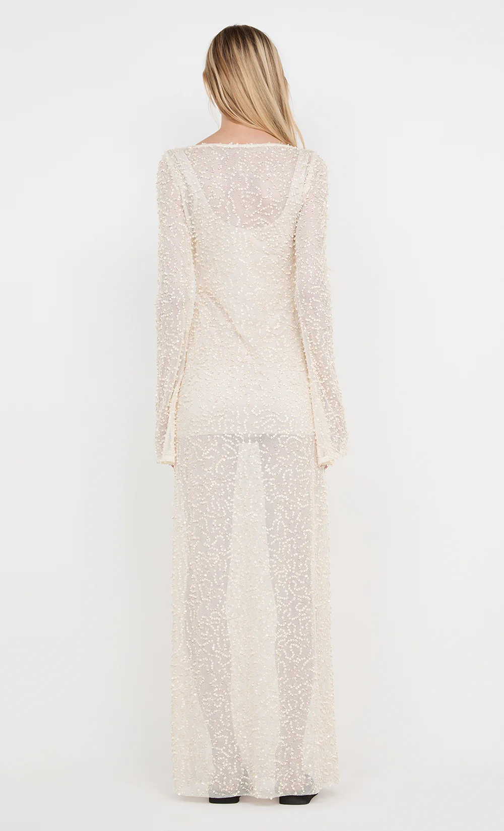 EDITH LONG SLEEVE GOWN - BUTTERCREAM - Image 7