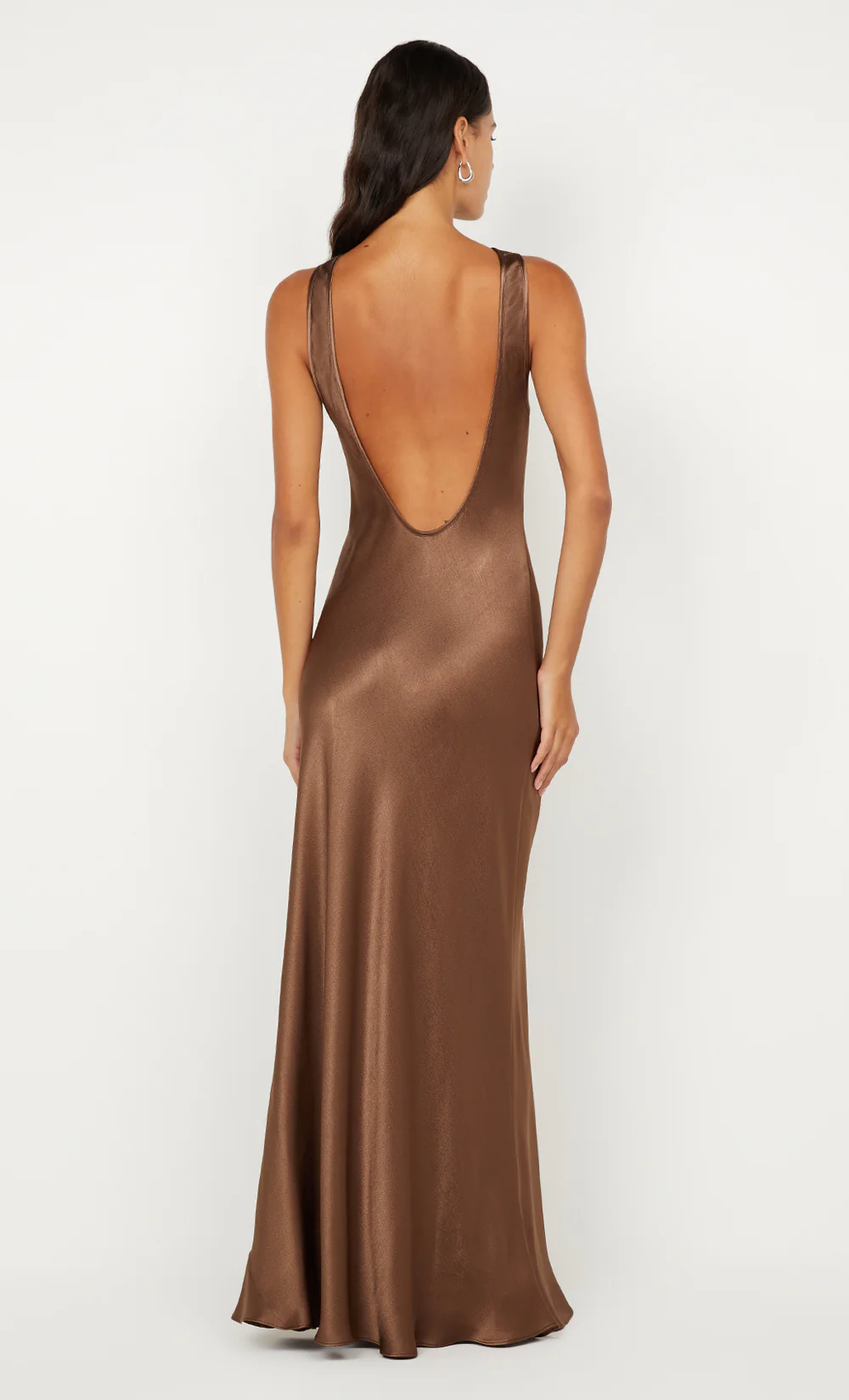 ELISIA TWIST MAXI DRESS - MILK CHOCOLATE - Image 2