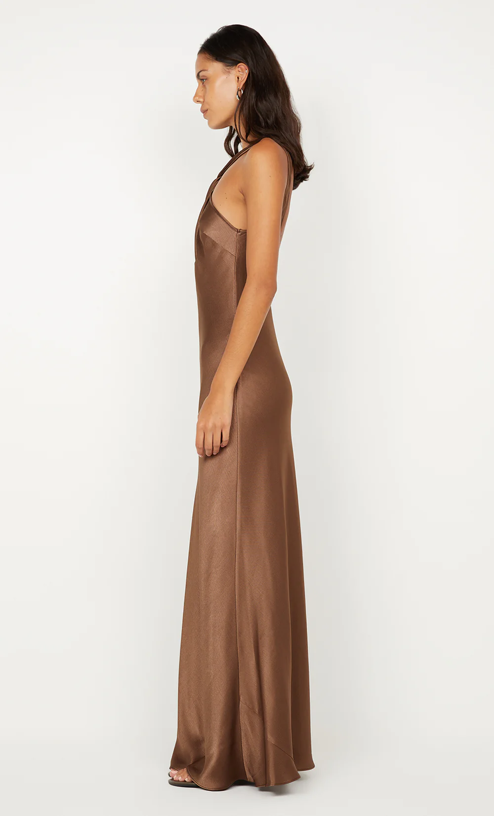 ELISIA TWIST MAXI DRESS - MILK CHOCOLATE - Image 6