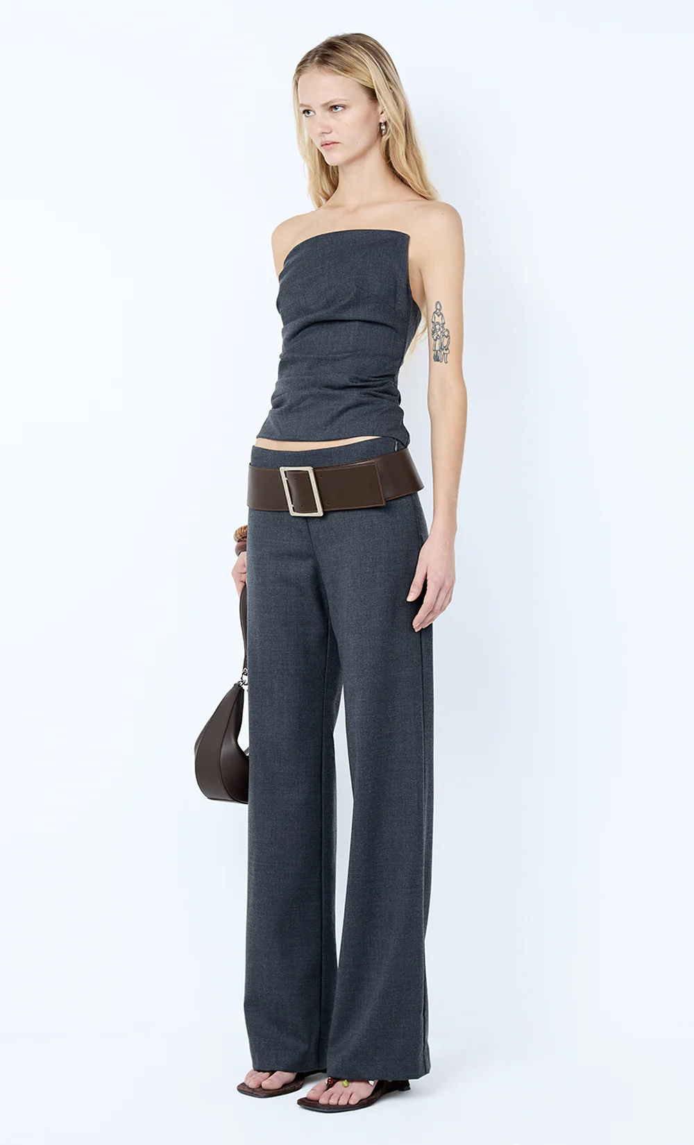 ELLIS STRAIGHT LEG PANT - CHARCOAL - Image 3