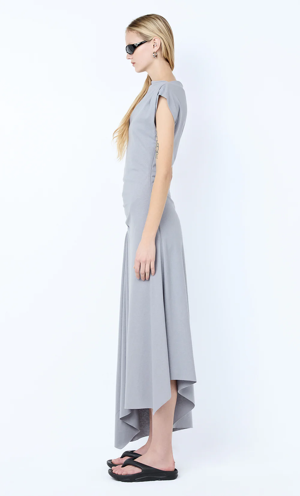 EMA ASYM DRESS - GREY BLUE - Image 4