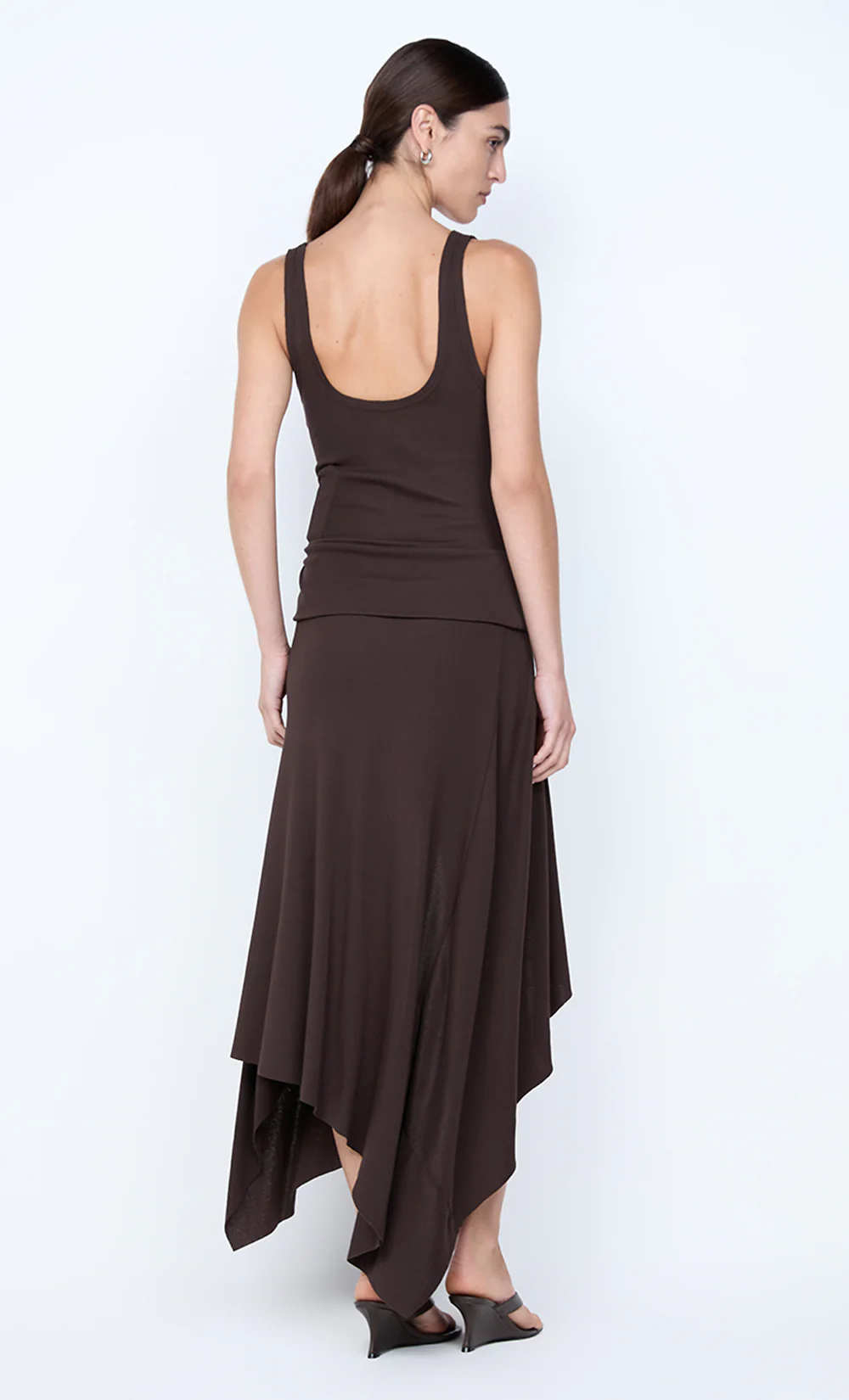 EMERSON TANK DRESS - DARK CHOCOLATE - Image 4