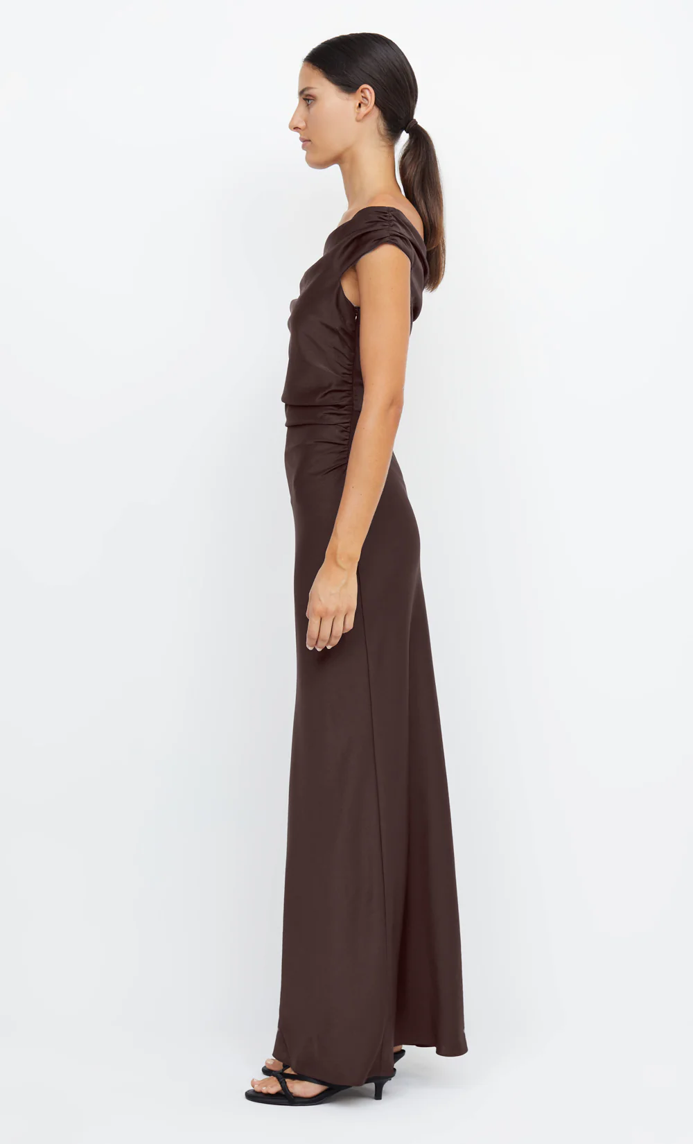 ETERNITY OFF SHOULDER MAXI - DARK CHOCOLATE - Image 4