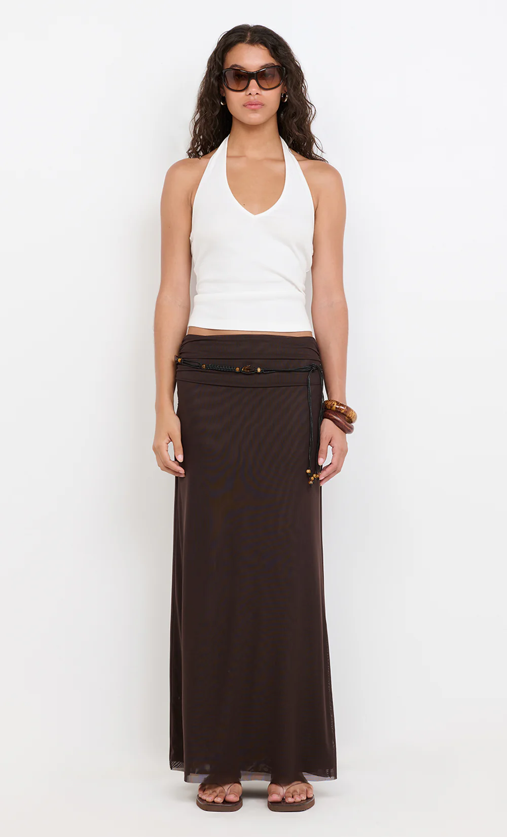 EVA MAXI SKIRT - DARK CHOCOLATE