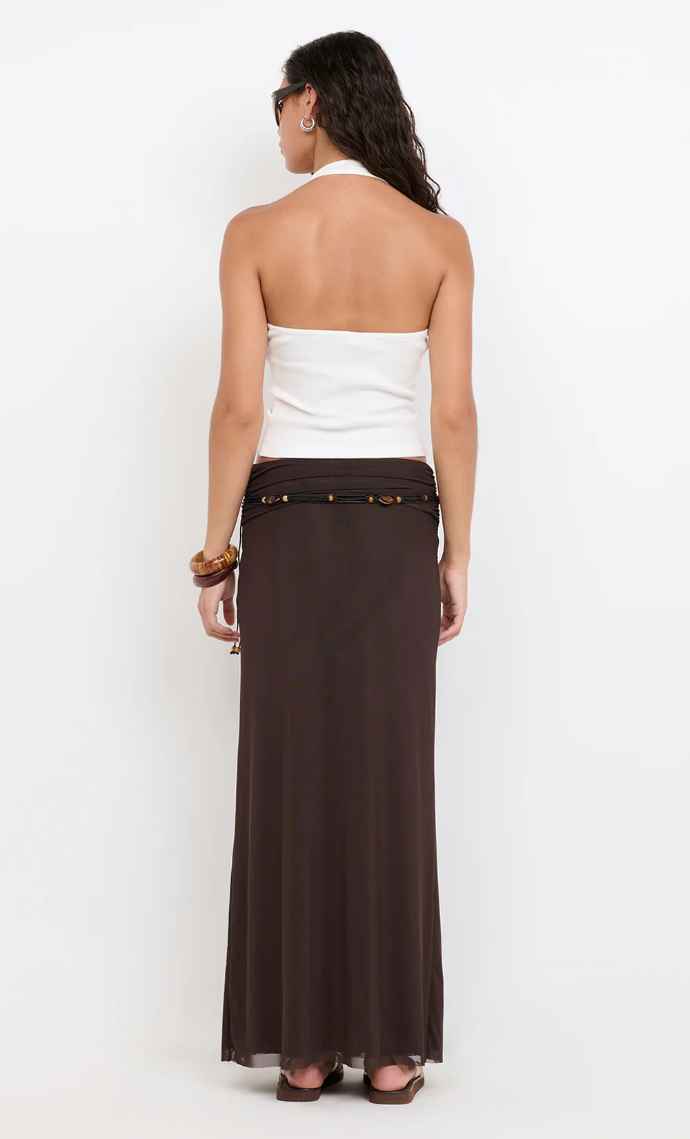EVA MAXI SKIRT - DARK CHOCOLATE - Image 4